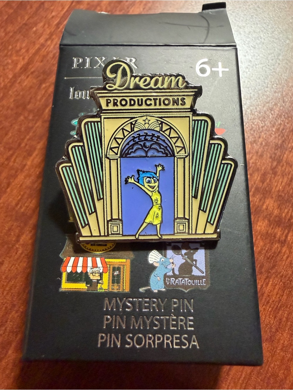 Disney Pixar joy inside out Dream Productions Enamel Pin – Yellow & Blue